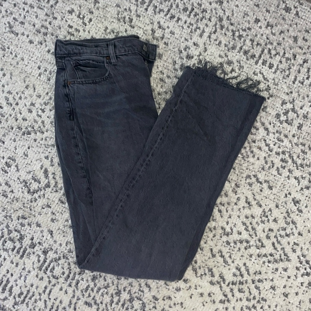 Grey Old Navy Slouchy Straight Size 6 tall